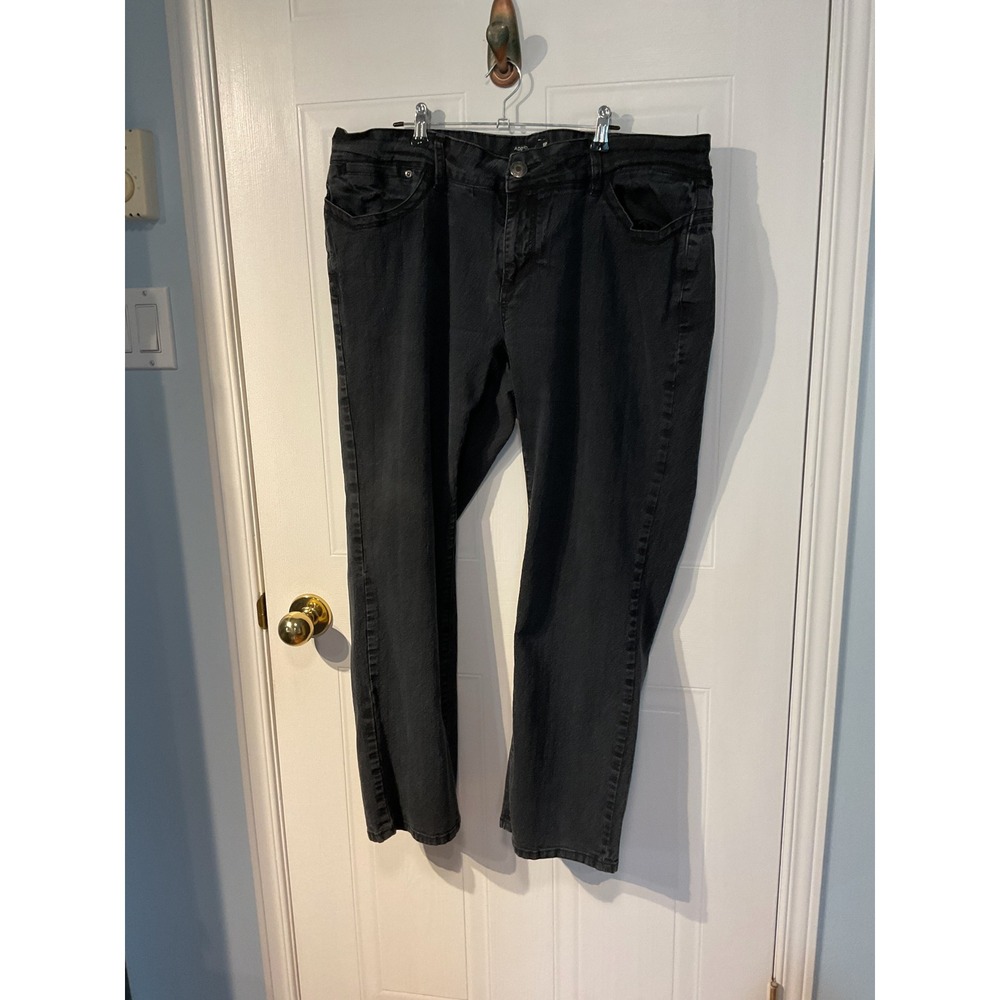 Addition Elle Jeans Womens 18P Black Excellent Shaped Galbe Straight Leg Denim